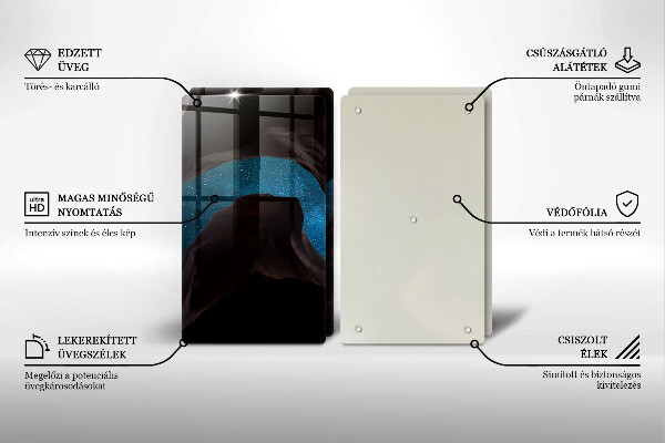 Kuchynská doska veľká zo skla Hviezdna obloha