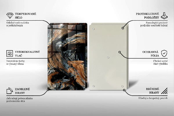 Kuchynská doska veľká zo skla Abstraktný vzor