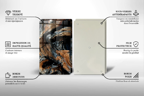 Kuchynská doska veľká zo skla Abstraktný vzor