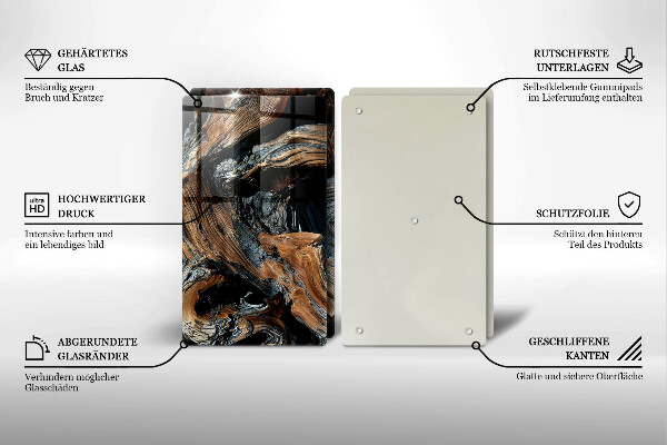 Kuchynská doska veľká zo skla Abstraktný vzor