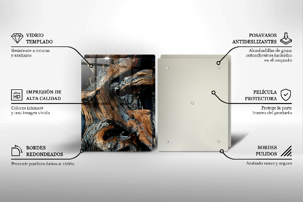 Kuchynská doska veľká zo skla Abstraktný vzor