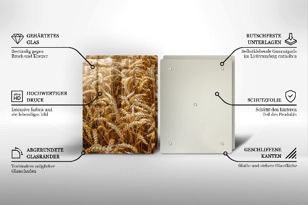 Kuchynská doska veľká zo skla Pole obilia