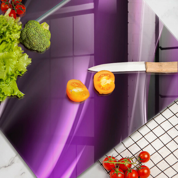 Kuchynská doska veľká zo skla Fialová abstrakcia