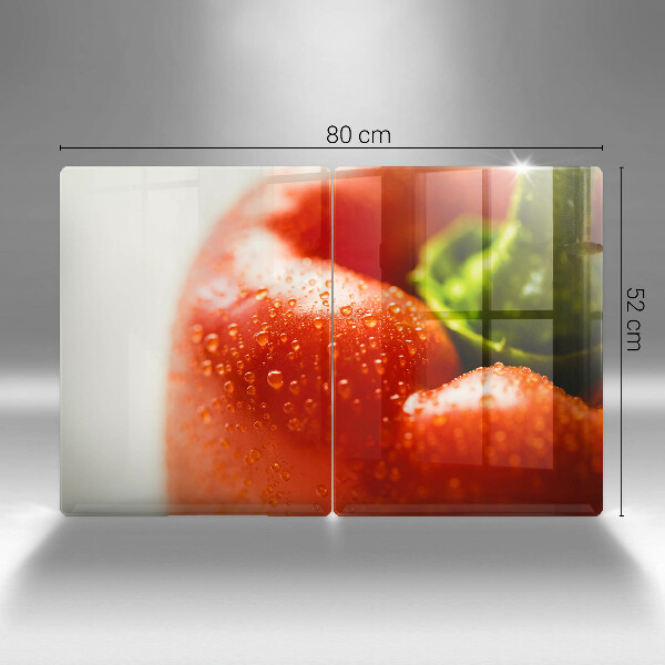 Kuchynská doska veľká zo skla paprika