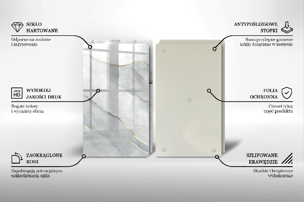 Kuchynská doska veľká zo skla Textúra kameňa