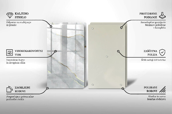 Kuchynská doska veľká zo skla Textúra kameňa