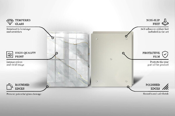 Kuchynská doska veľká zo skla Textúra kameňa