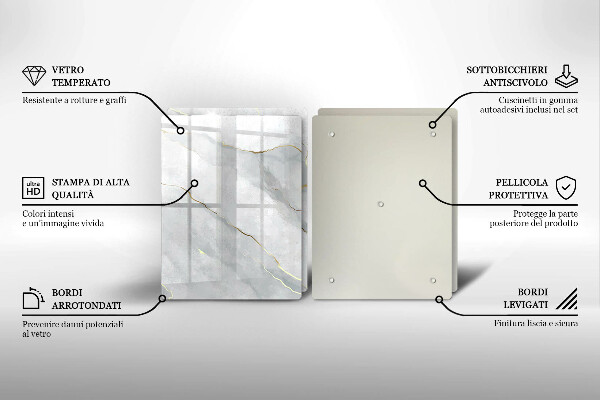 Kuchynská doska veľká zo skla Textúra kameňa
