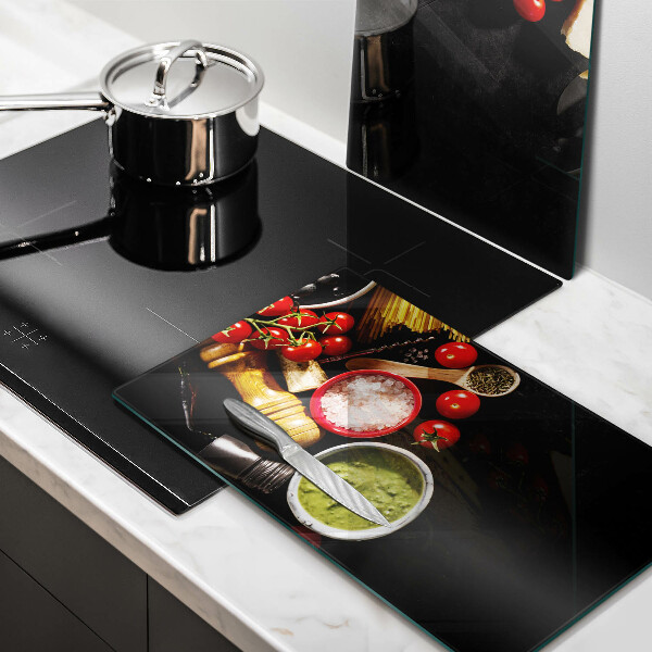 Kuchynská doska veľká zo skla Talianske prísady a koreniny