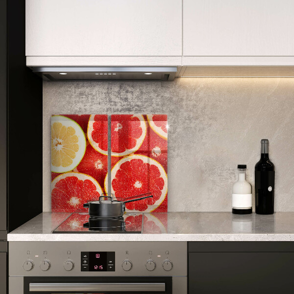 Kuchynská doska veľká zo skla Plátky grapefruitu