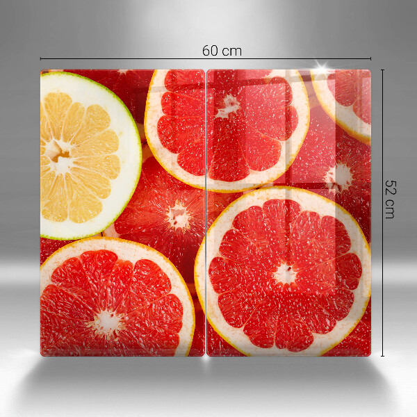 Kuchynská doska veľká zo skla Plátky grapefruitu