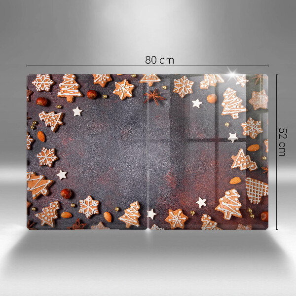 Kuchynská doska veľká zo skla Perníkové Vianoce