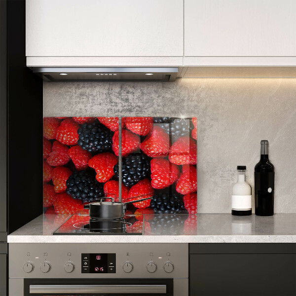 Kuchynská doska veľká zo skla Maliny a černice