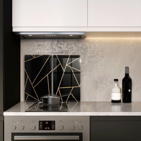 Kuchynská doska veľká zo skla Čierna abstrakcia