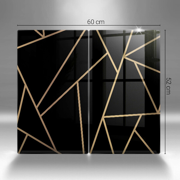 Kuchynská doska veľká zo skla Čierna abstrakcia