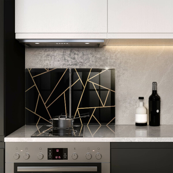 Kuchynská doska veľká zo skla Čierna abstrakcia