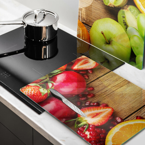 Kuchynská doska veľká zo skla Čerstvé ovocie