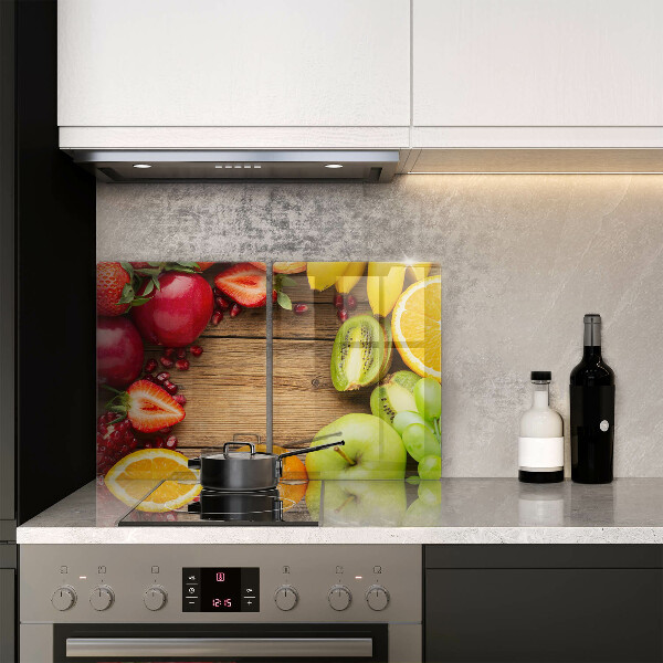 Kuchynská doska veľká zo skla Čerstvé ovocie