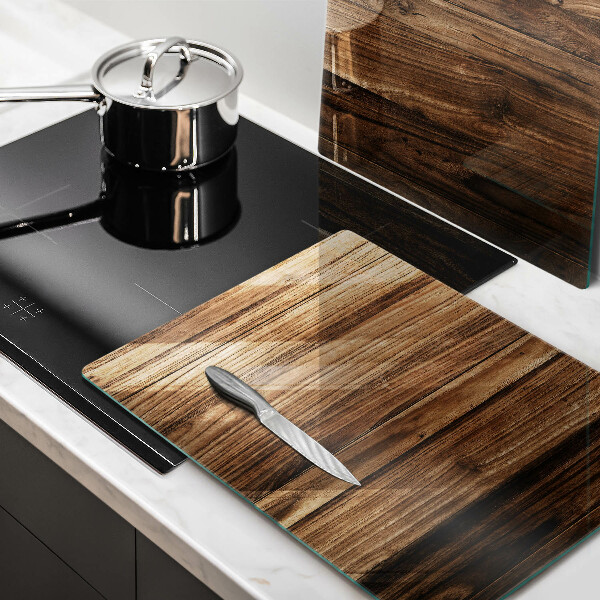 Kuchynská doska veľká zo skla Textúra dreva