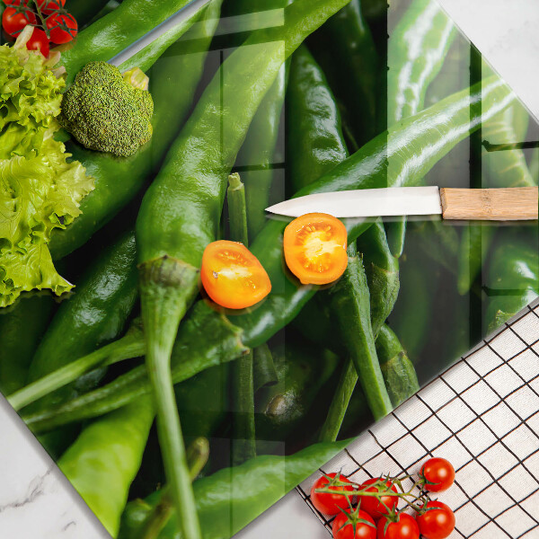 Sklenená doska na krájanie Hrachové struky