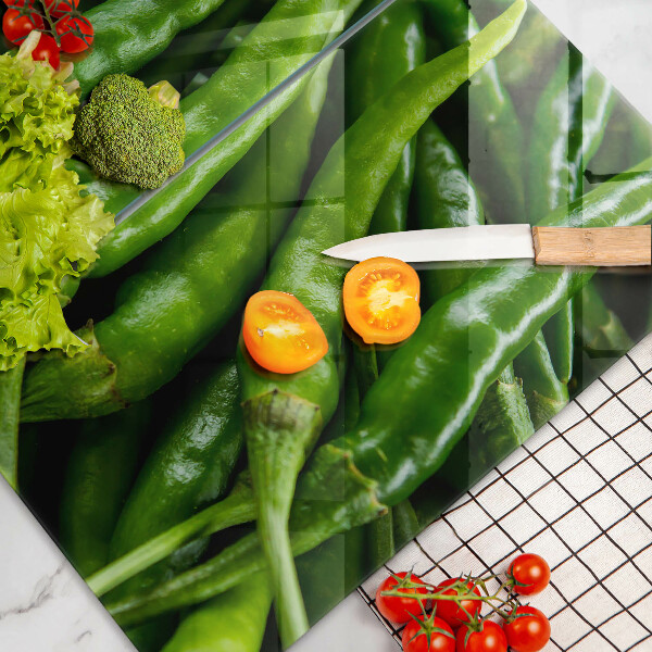 Sklenená doska na krájanie Hrachové struky