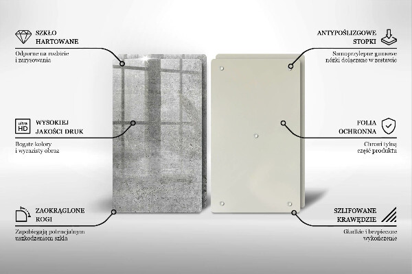 Sklenená doska na krájanie Betónová textúra