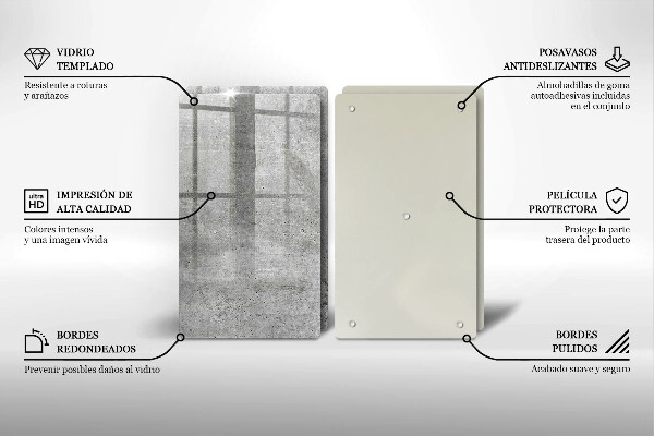 Sklenená doska na krájanie Betónová textúra