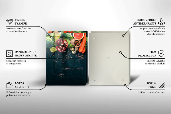 Sklenená doska na krájanie Ovocie a zelenina