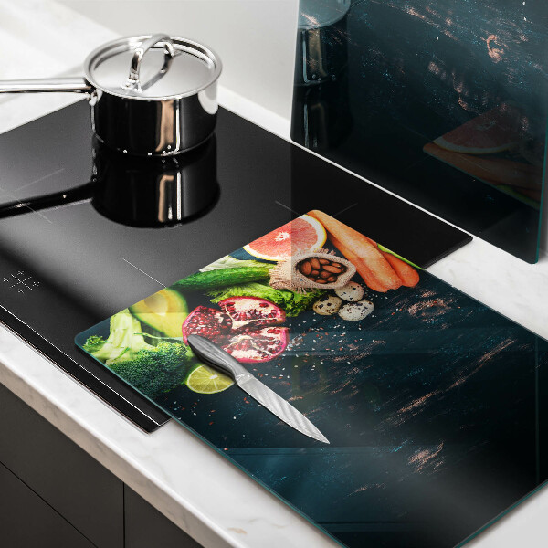 Sklenená doska na krájanie Ovocie a zelenina