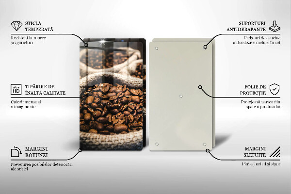 Sklenená doska na krájanie Vrecia na kávové zrná