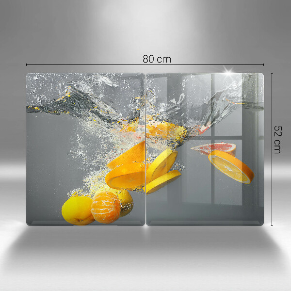 Sklenená doska na krájanie Citróny vo vode