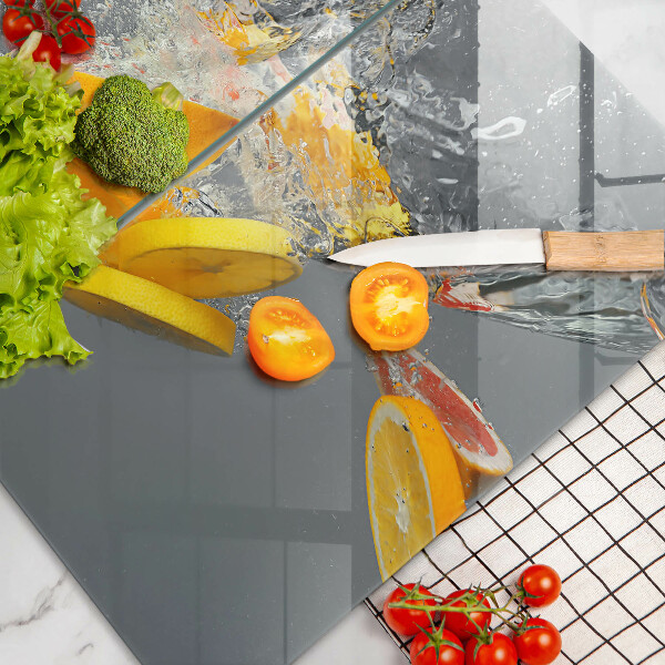 Sklenená doska na krájanie Citróny vo vode