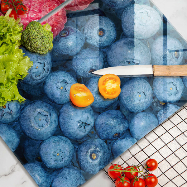 Sklenená doska na krájanie Plody maliny a čučoriedky