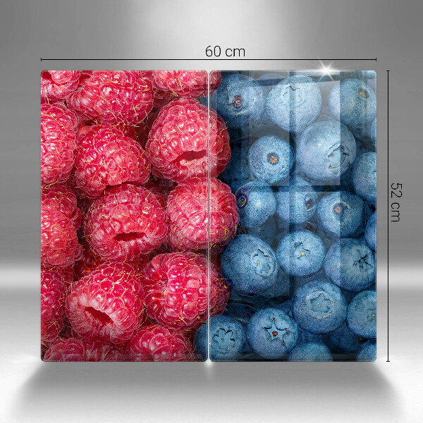 Sklenená doska na krájanie Plody maliny a čučoriedky