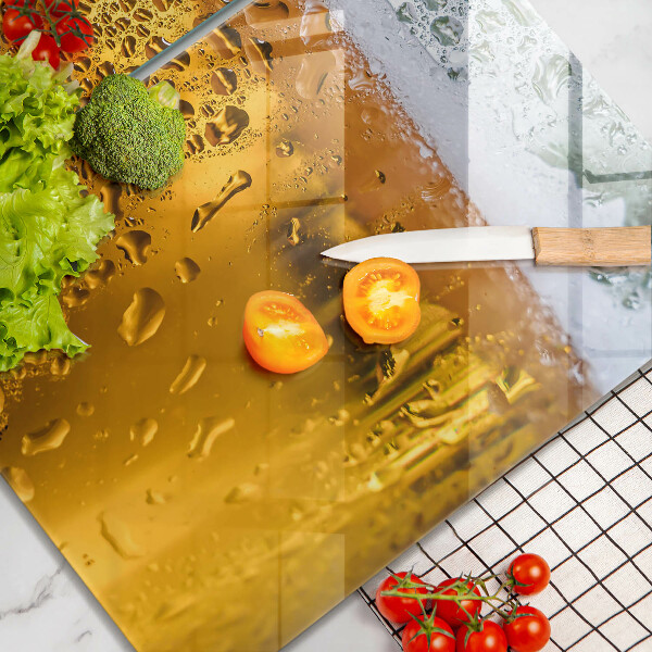 Sklenená doska na krájanie Mokrý pohár piva