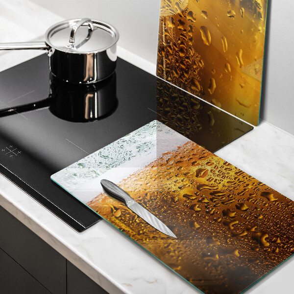 Sklenená doska na krájanie Mokrý pohár piva