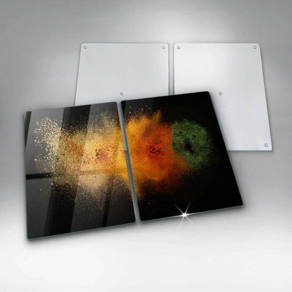 Sklenená doska na krájanie Farebné korenie