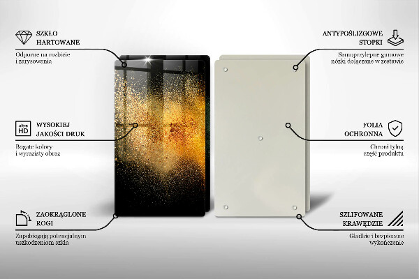 Sklenená doska na krájanie Farebné korenie