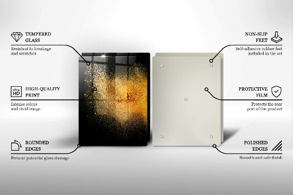 Sklenená doska na krájanie Farebné korenie