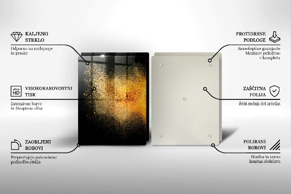 Sklenená doska na krájanie Farebné korenie