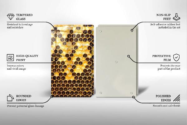 Sklenená doska na krájanie Voštinový