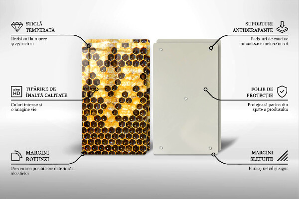 Sklenená doska na krájanie Voštinový