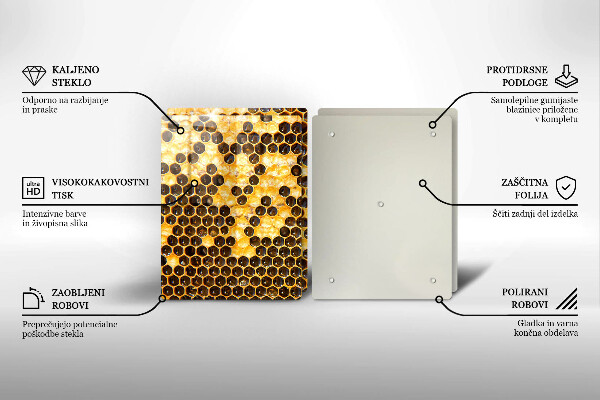 Sklenená doska na krájanie Voštinový
