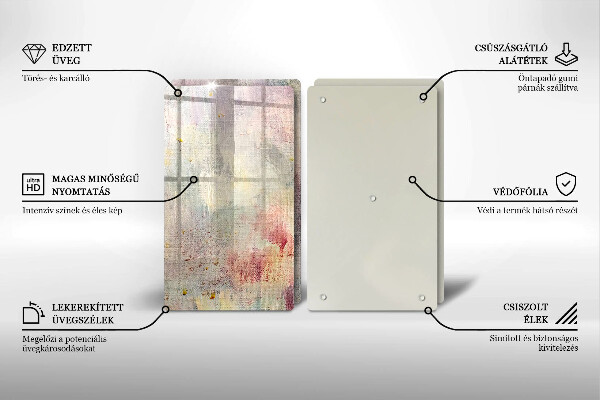 Kuchynská doska veľká zo skla Maľovanie textúry pozadia