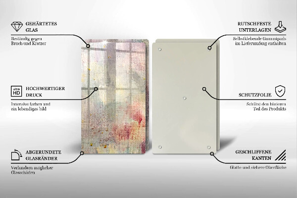 Kuchynská doska veľká zo skla Maľovanie textúry pozadia