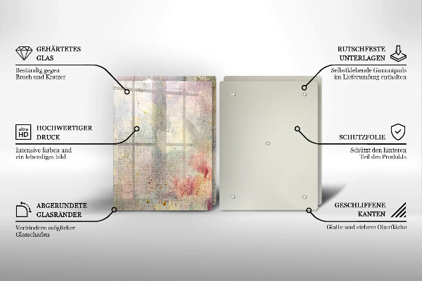 Kuchynská doska veľká zo skla Maľovanie textúry pozadia