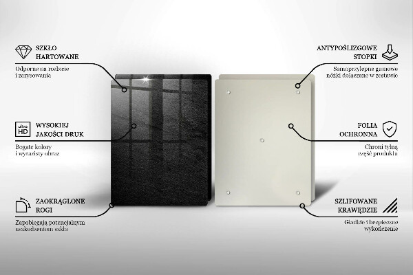 Sklenená doska na krájanie skalná textúra