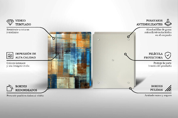 Kuchynská doska veľká zo skla Maľované pozadie