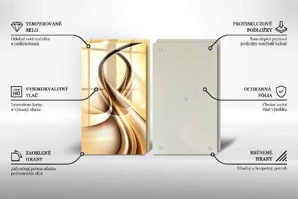 Kuchynská doska veľká zo skla Abstrakcia dymu