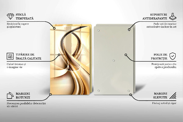 Kuchynská doska veľká zo skla Abstrakcia dymu